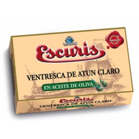 ESCURIS Ventresca de atun en aceite de oliva lata 111 grs